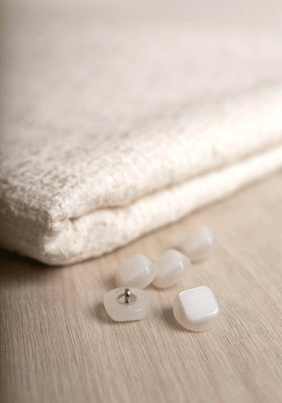 Bouton blanc cassé Candy - 12 ou 18 mm - Maison Fauve
