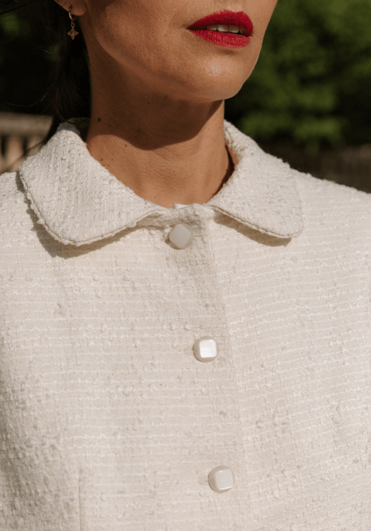 Bouton blanc cassé Candy - 12 ou 18 mm - Maison Fauve