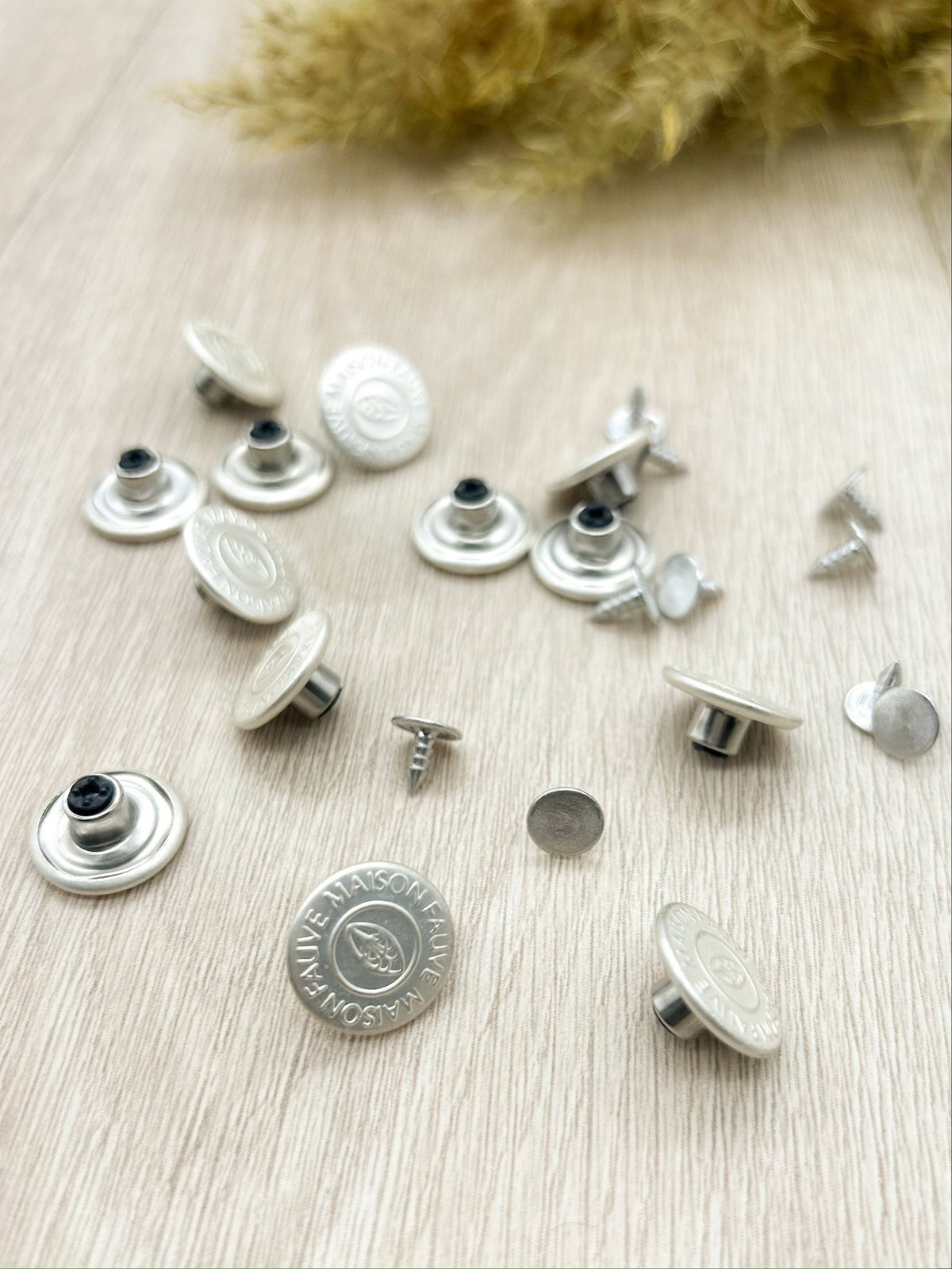 Bouton Jean Maison Fauve Argent - Maison Fauve