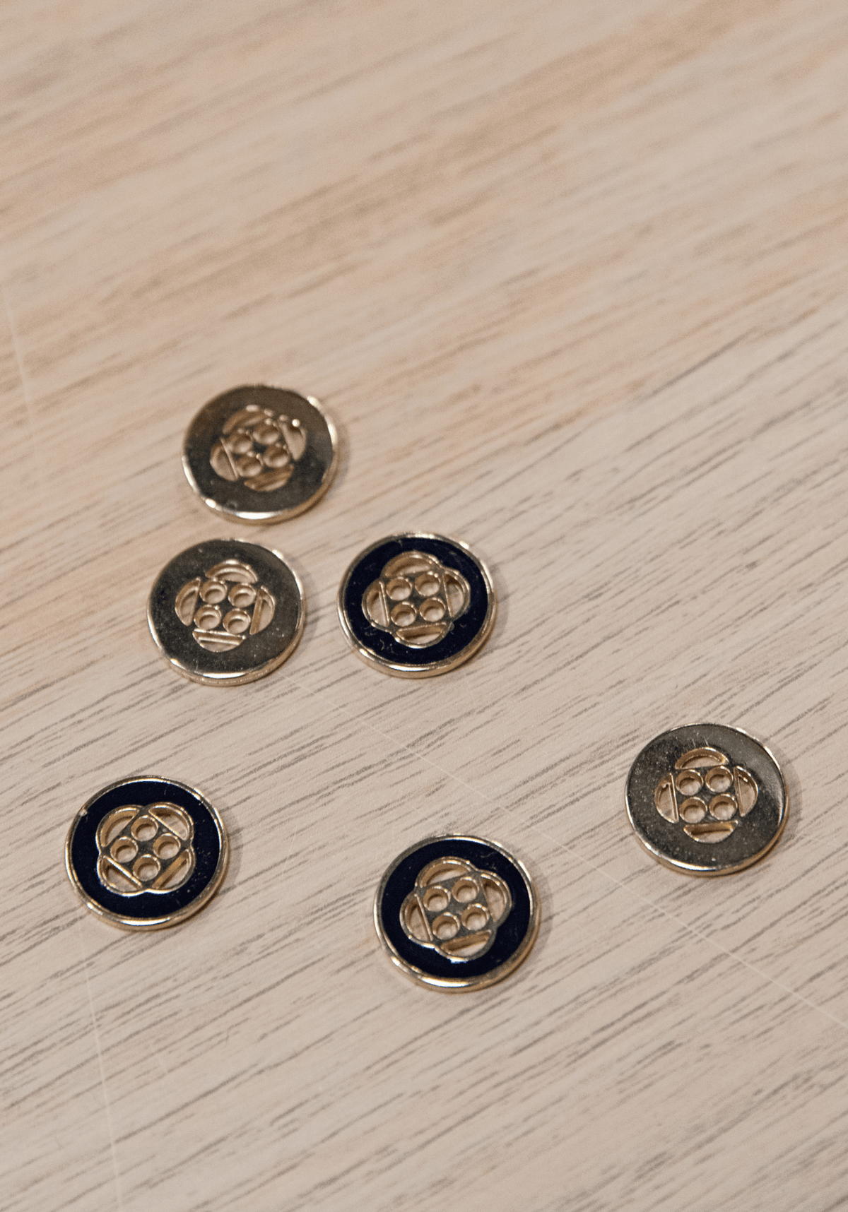 Bouton Poppy Navy Doré 15 ou 18 mm - Maison Fauve