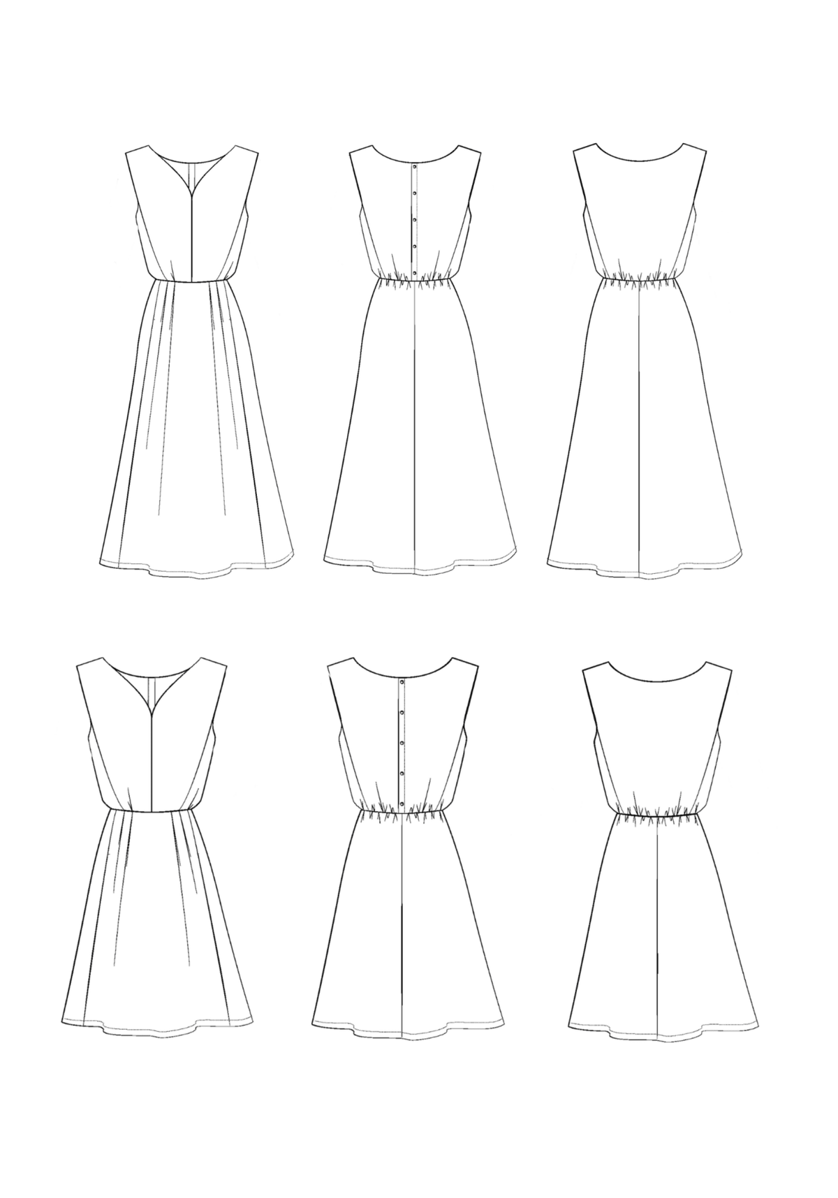 Complément patron couture enforme Notte - version sans manches (PDF à télécharger) - Maison Fauve