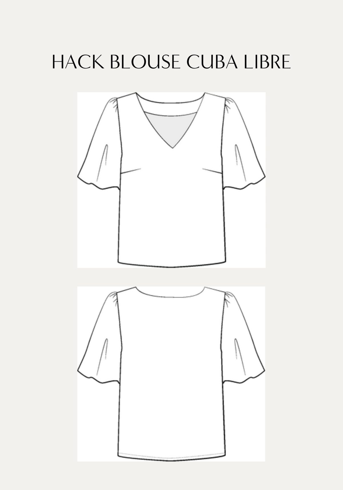 Complément patron couture gratuit robe Cuba Libre - version blouse (PDF à télécharger) - Maison Fauve