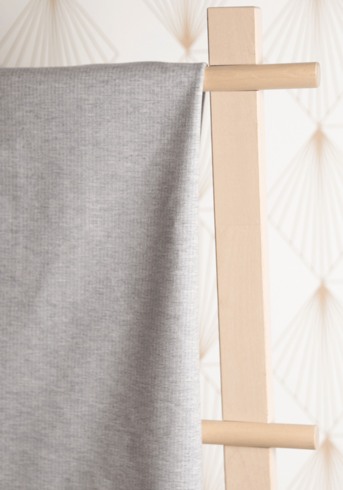 COUPON 130 cm - Tissu sweat léger Jersey gris - Felpa - Maison Fauve