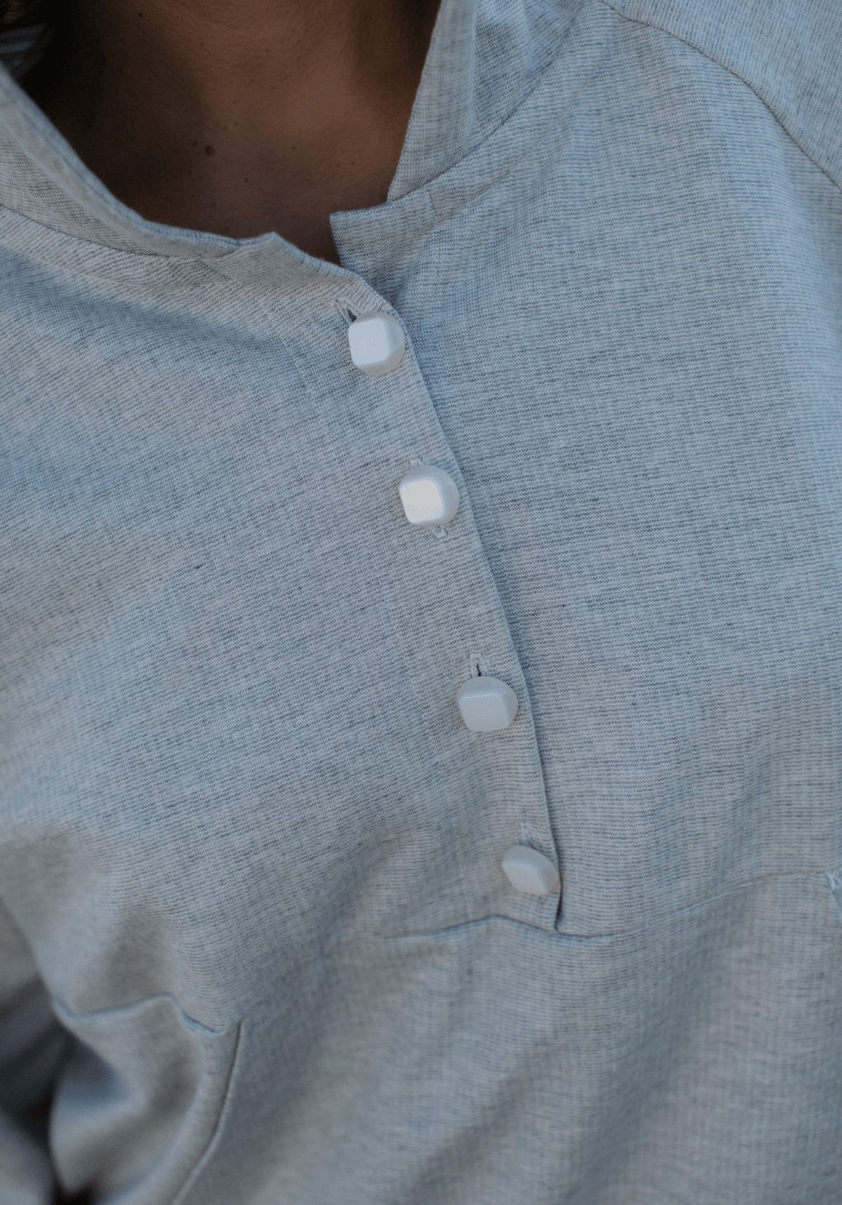 COUPON 130 cm - Tissu sweat léger Jersey gris - Felpa - Maison Fauve