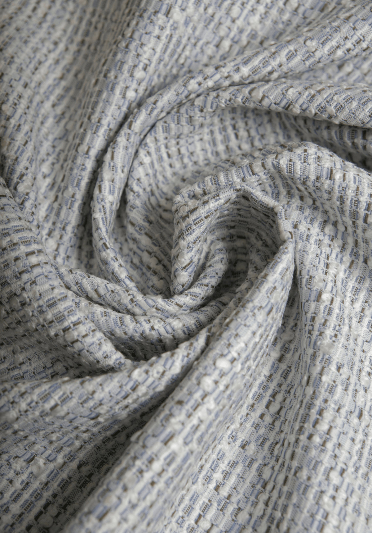 COUPONS - Tissu tweed léger - Bleu - Maison Fauve