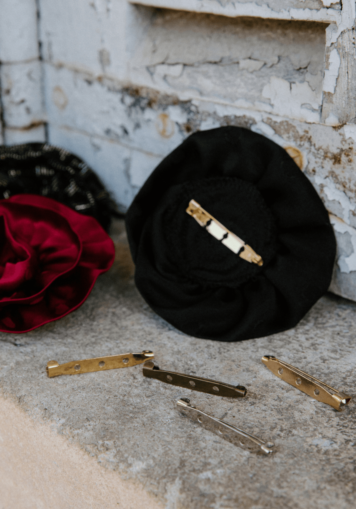 Épingles de sûreté métalliques pour broche – 40 mm - Doré, Argenté, Or Rose ou Bronze - Maison Fauve