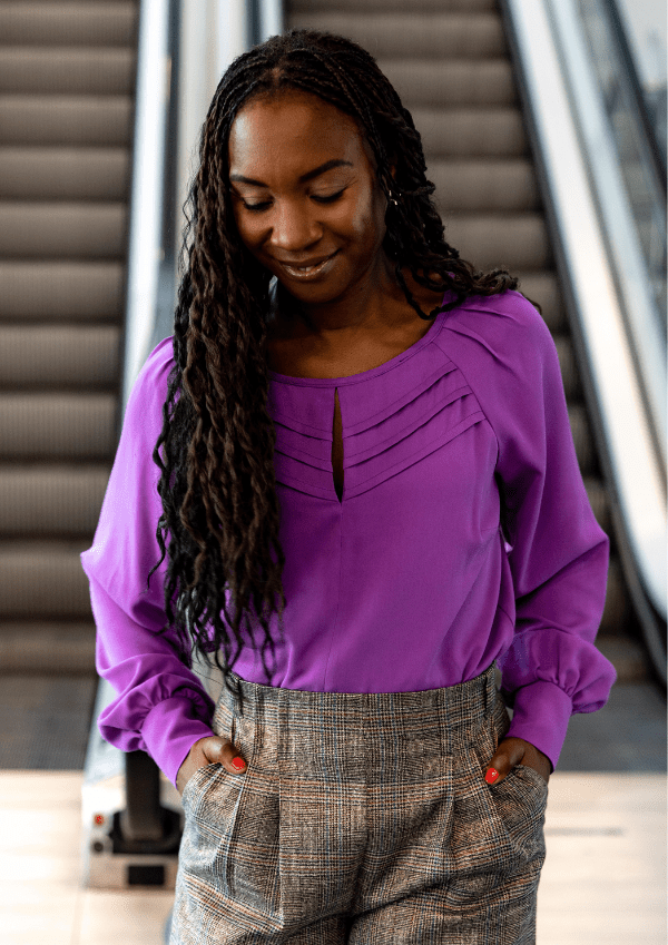 Patron couture blouse Chelsea / PDF (A4, A3, A0, US Letter) - Cadres, Calques par Taille, Vidéoprojection - Maison Fauve