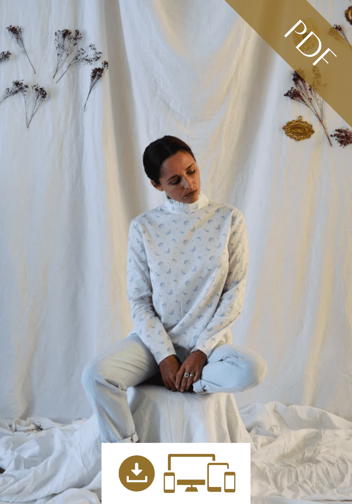Patron couture blouse Dahlia / PDF (A4, A3, A0, US Letter) - Cadres, Calques par Taille, Vidéoprojection - Maison Fauve