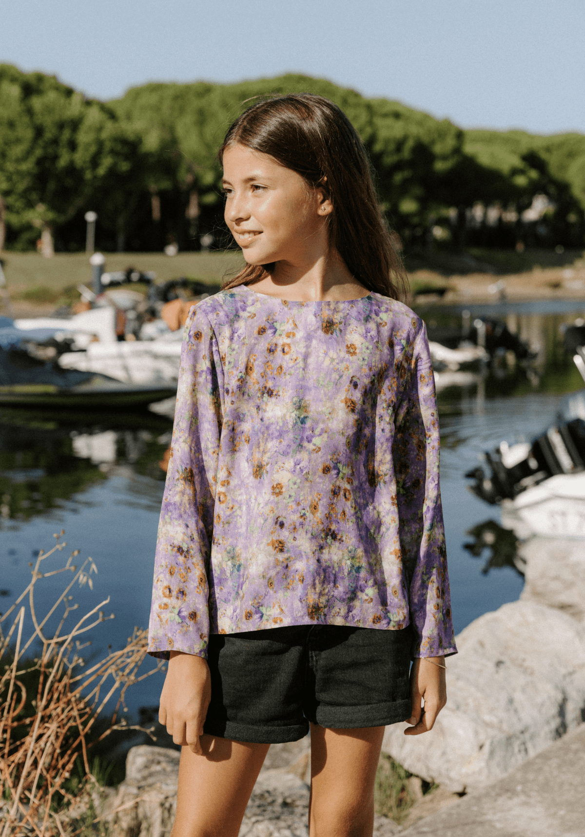 Patron couture blouse fille Miss Violette / PDF (A4, A3, A0, US Letter) - Cadres, Calques par Taille, Vidéoprojection - Maison Fauve