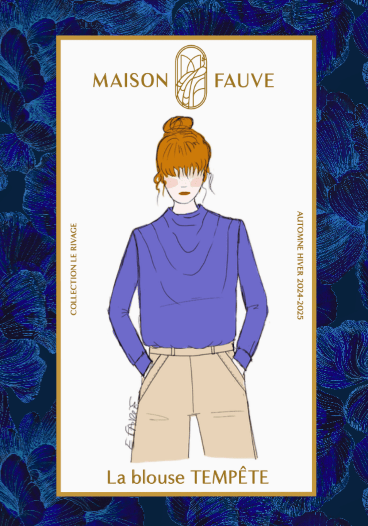 Patron couture blouse Tempête - Patron pochette - Maison Fauve