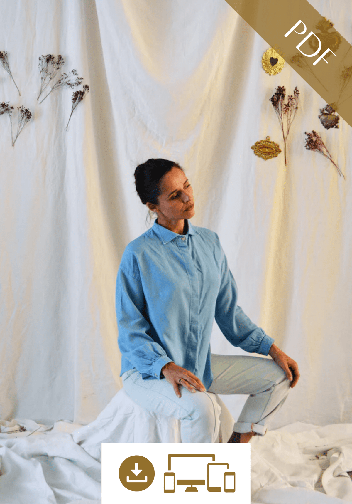 Patron couture chemisier Swallow / PDF (A4, A3, A0, US Letter) - Cadres, Calques par Taille, Vidéoprojection - Maison Fauve