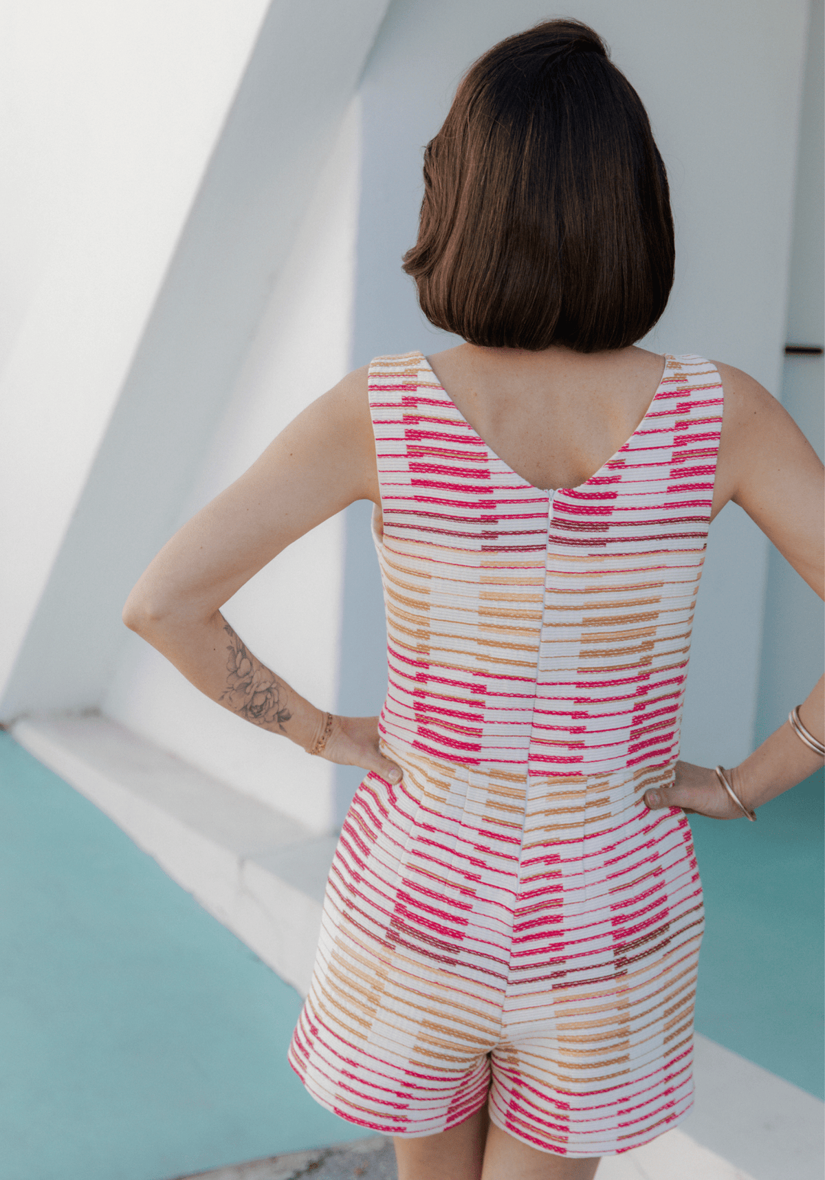 Patron couture combishort, robe Cosmopolitan / PDF (A4, A3, A0, US Letter) - Cadres, Calques par Taille, Vidéoprojection - Maison Fauve