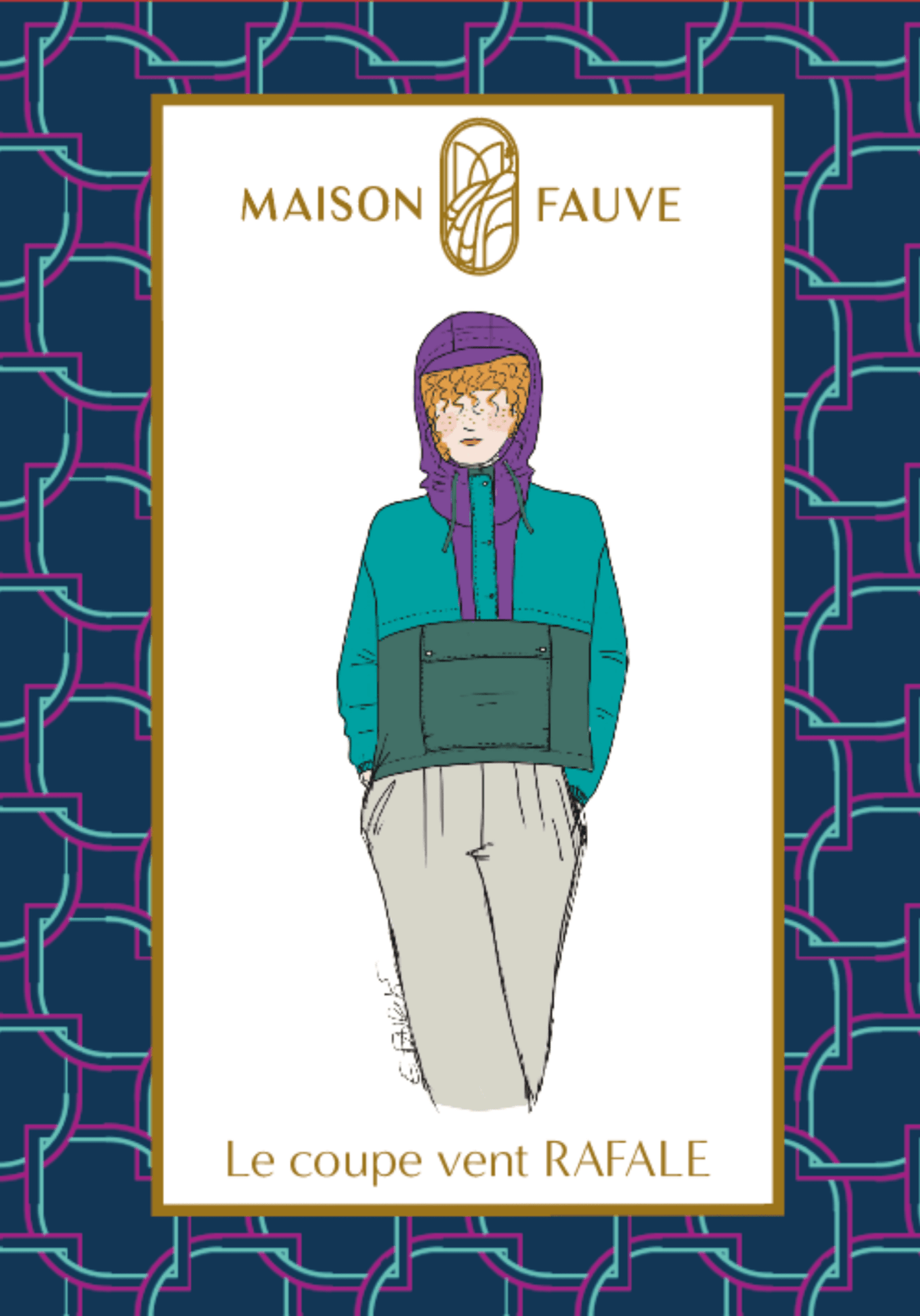 Patron couture coupe vent Rafale - Patron pochette - Maison Fauve