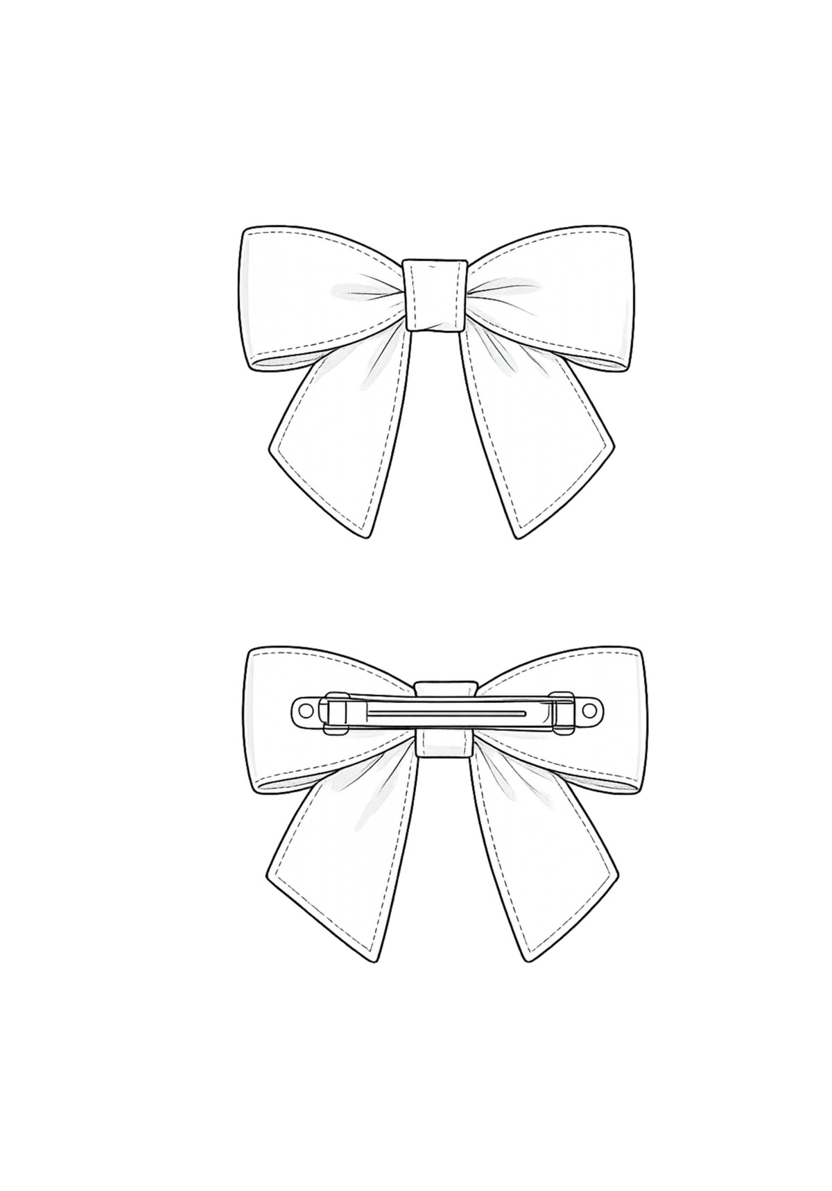 Patron couture gratuit barrette nœud / PDF à télécharger - Maison Fauve