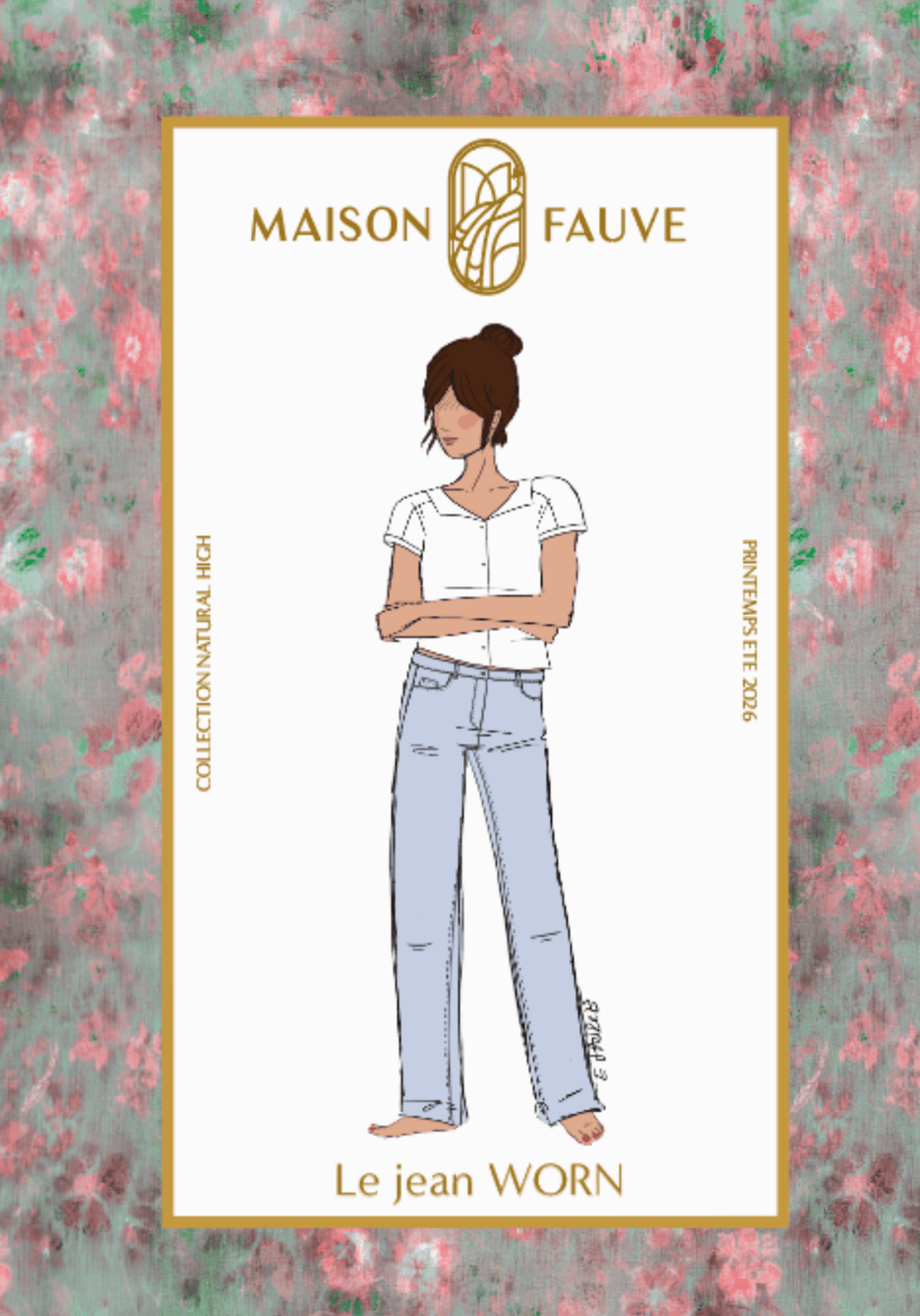 Patron couture jean Worn - Patron pochette - Maison Fauve