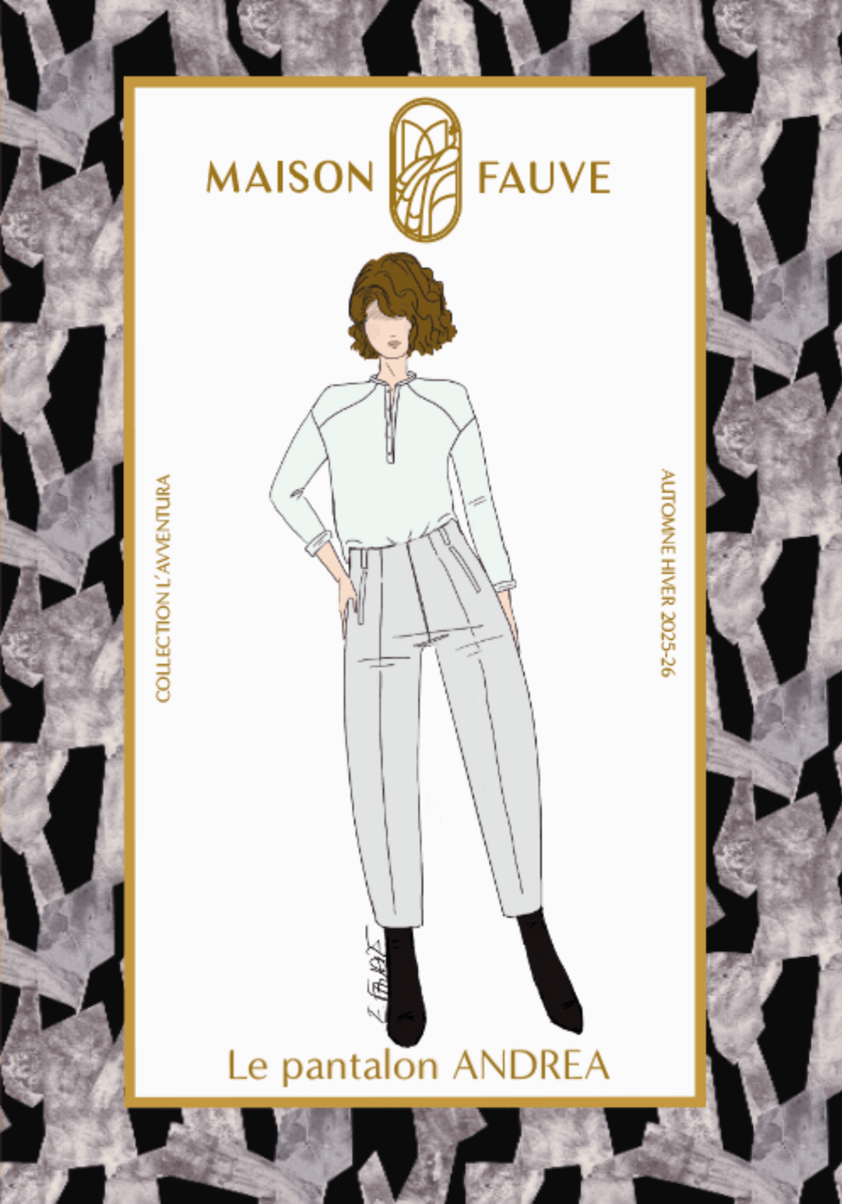 Patron couture pantalon Andrea - Patron pochette - Maison Fauve