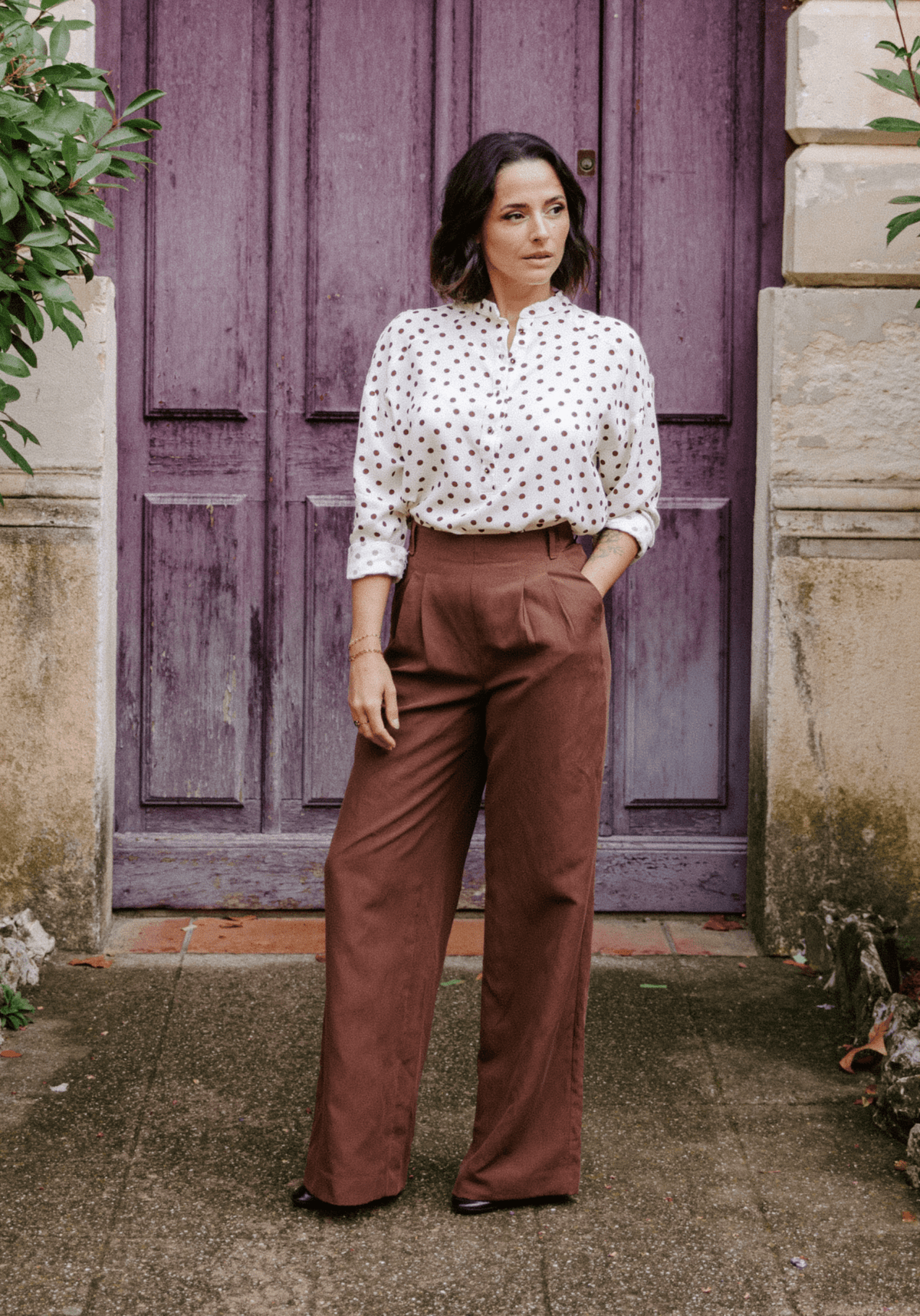 Patron couture pantalon Brooklyn / PDF (A4, A3, A0, US Letter) - Cadres, Calques par Taille, Vidéoprojection - Maison Fauve