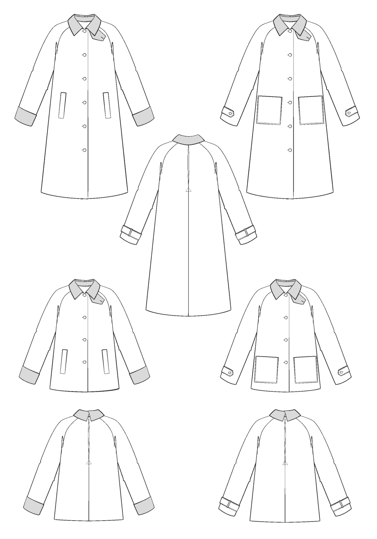Patron couture pardessus Roman - Patron pochette - Maison Fauve