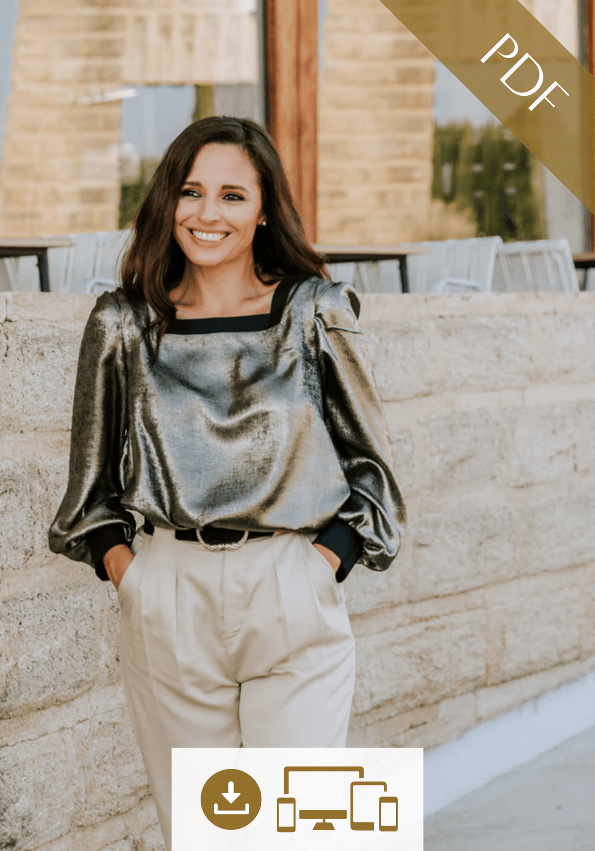 Patron couture robe, blouse Lauren / PDF (A4, A3, A0, US Letter) - Cadres, Calques par Taille, Vidéoprojection - Maison Fauve