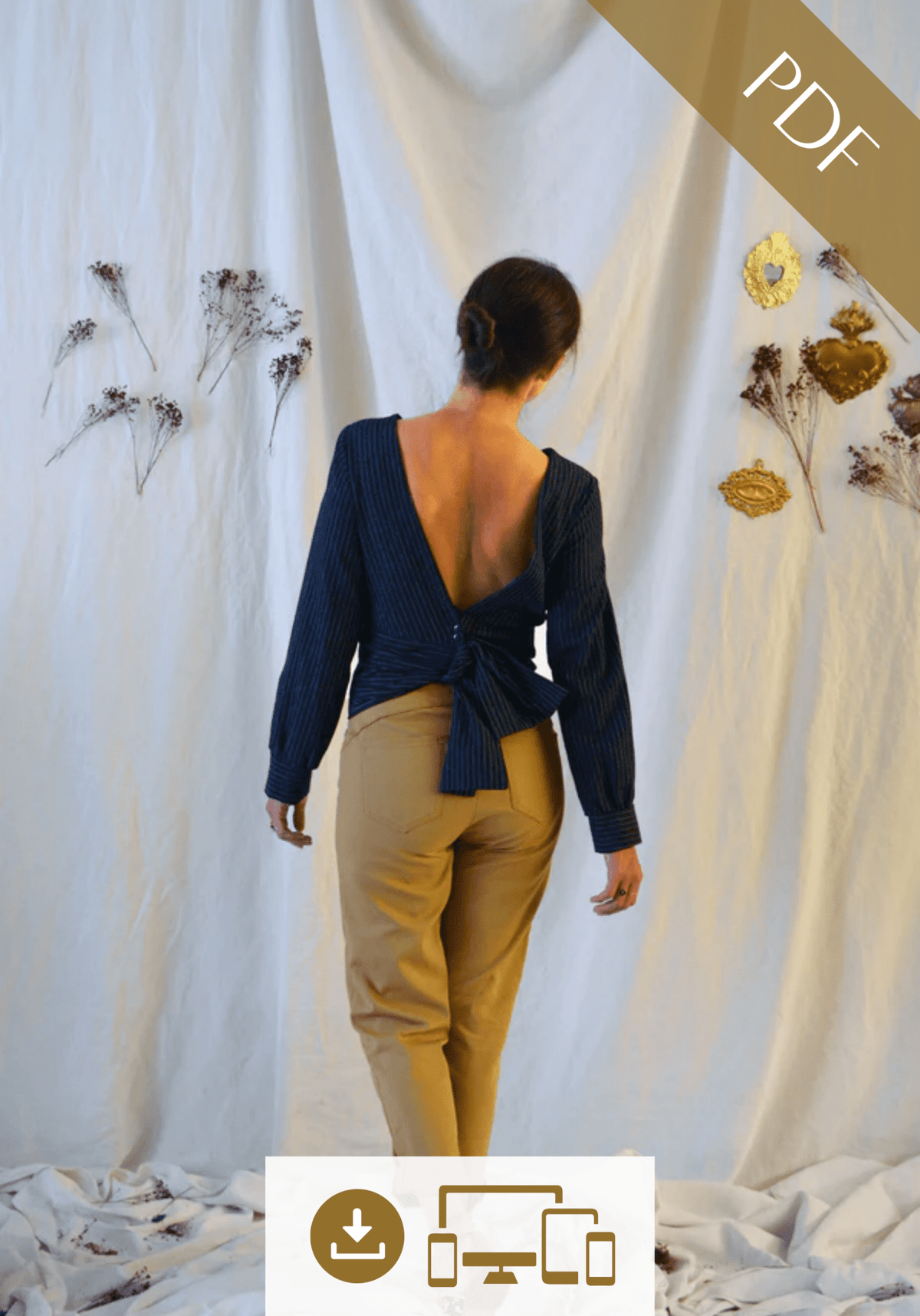 Patron couture robe, blouse Sierra / PDF (A4, A3, A0, US Letter) - Cadres, Calques par Taille, Vidéoprojection - Maison Fauve