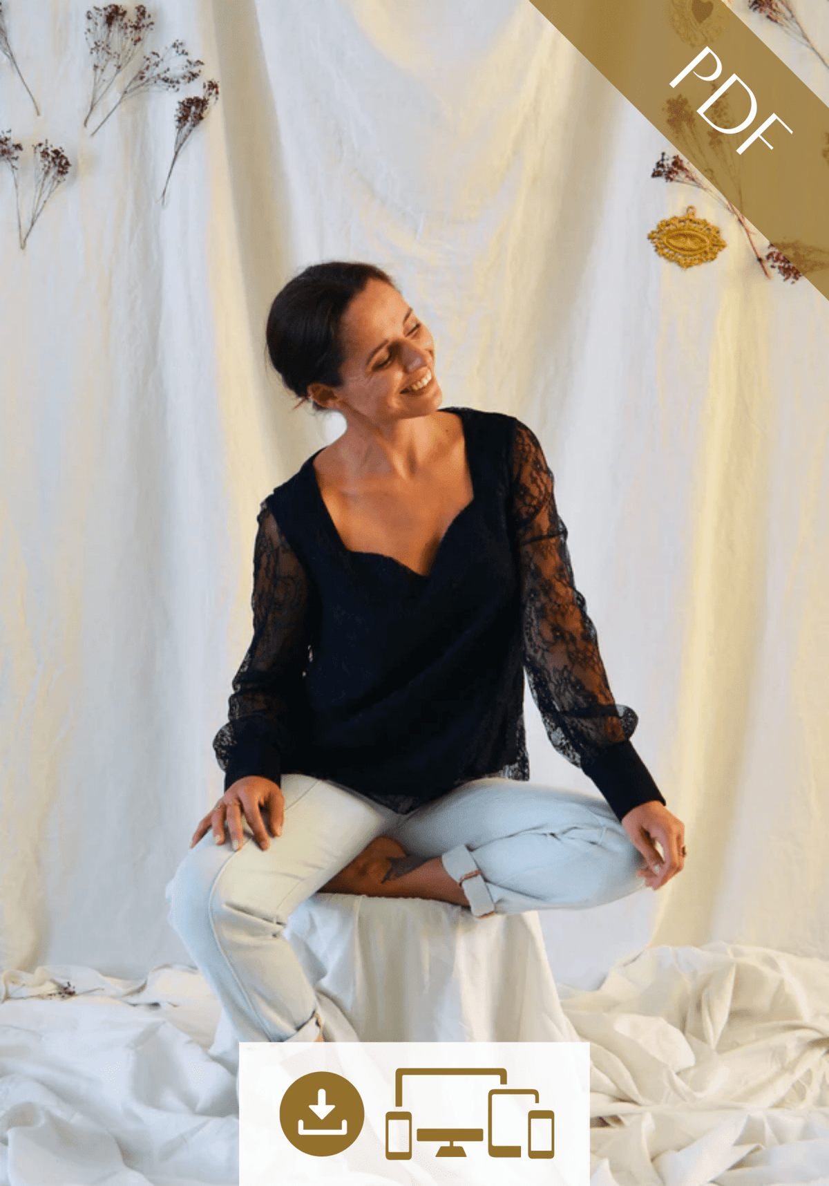 Patron couture robe Craie / PDF (A4, A3, A0, US Letter) - Cadres, Calques par Taille, Vidéoprojection - Maison Fauve