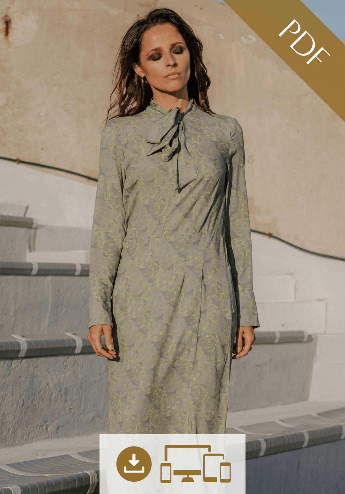 Patron couture robe Péninsule / PDF (A4, A3, A0, US Letter) - Cadres, Calques par Taille, Vidéoprojection - Maison Fauve