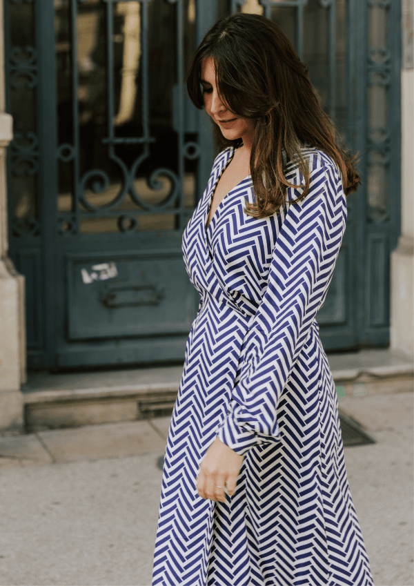 Patron couture robe portefeuille Soho / PDF (A4, A3, A0, US Letter) - Cadres, Calques par Taille, Vidéoprojection - Maison Fauve