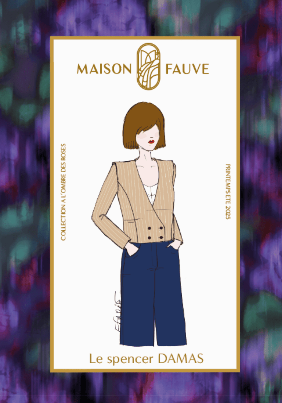 Patron couture spencer Damas / Patron pochette - Maison Fauve