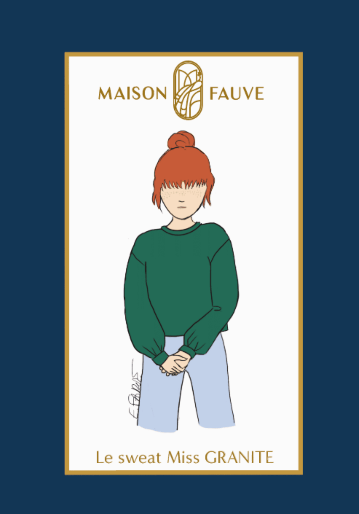 Patron couture sweat enfant Miss Granite - Patron pochette - Maison Fauve