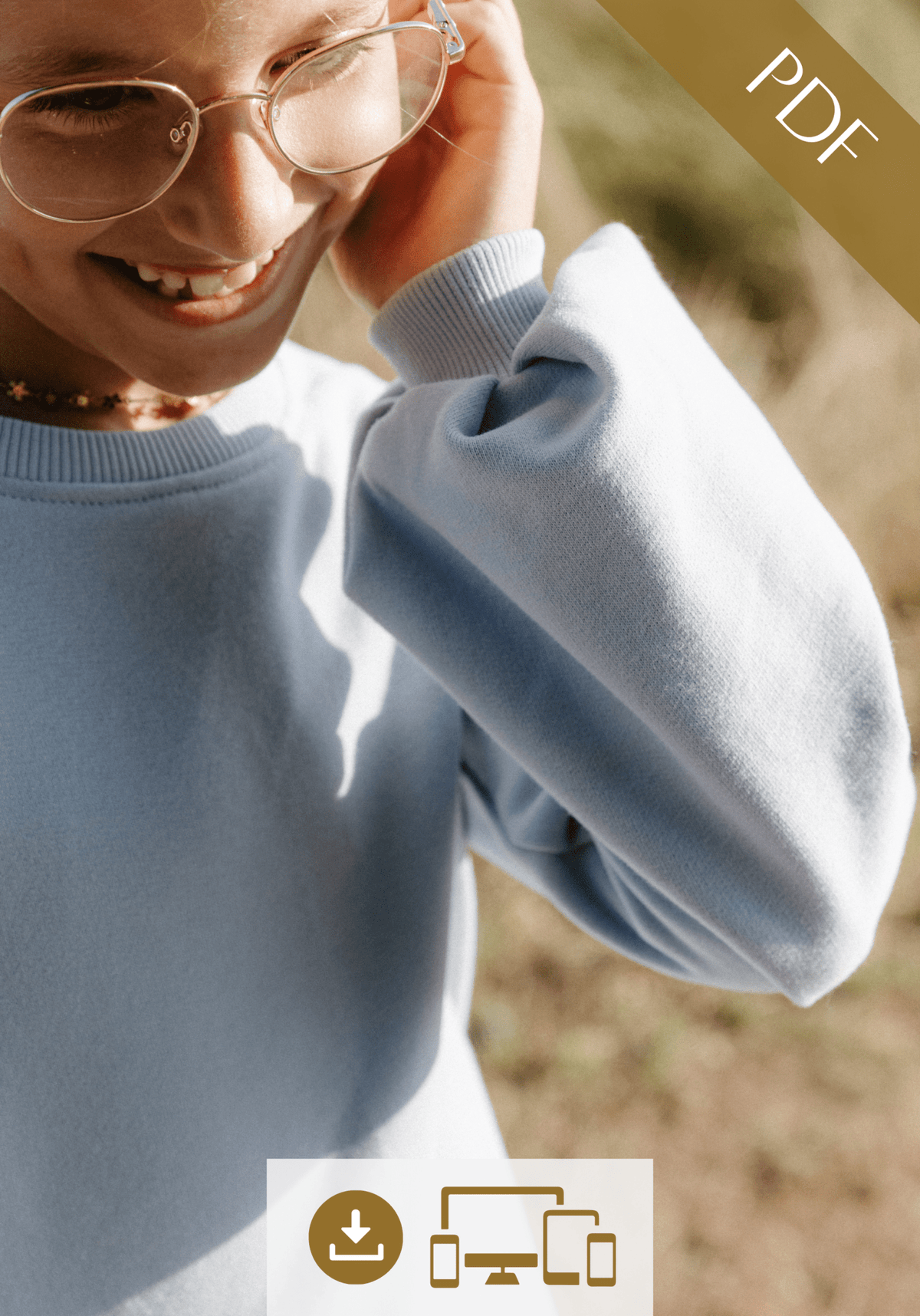 Patron couture sweat enfant Miss Granite / PDF (A4, A3, A0, US Letter) - Cadres, Calques par Taille, Vidéoprojection - Maison Fauve