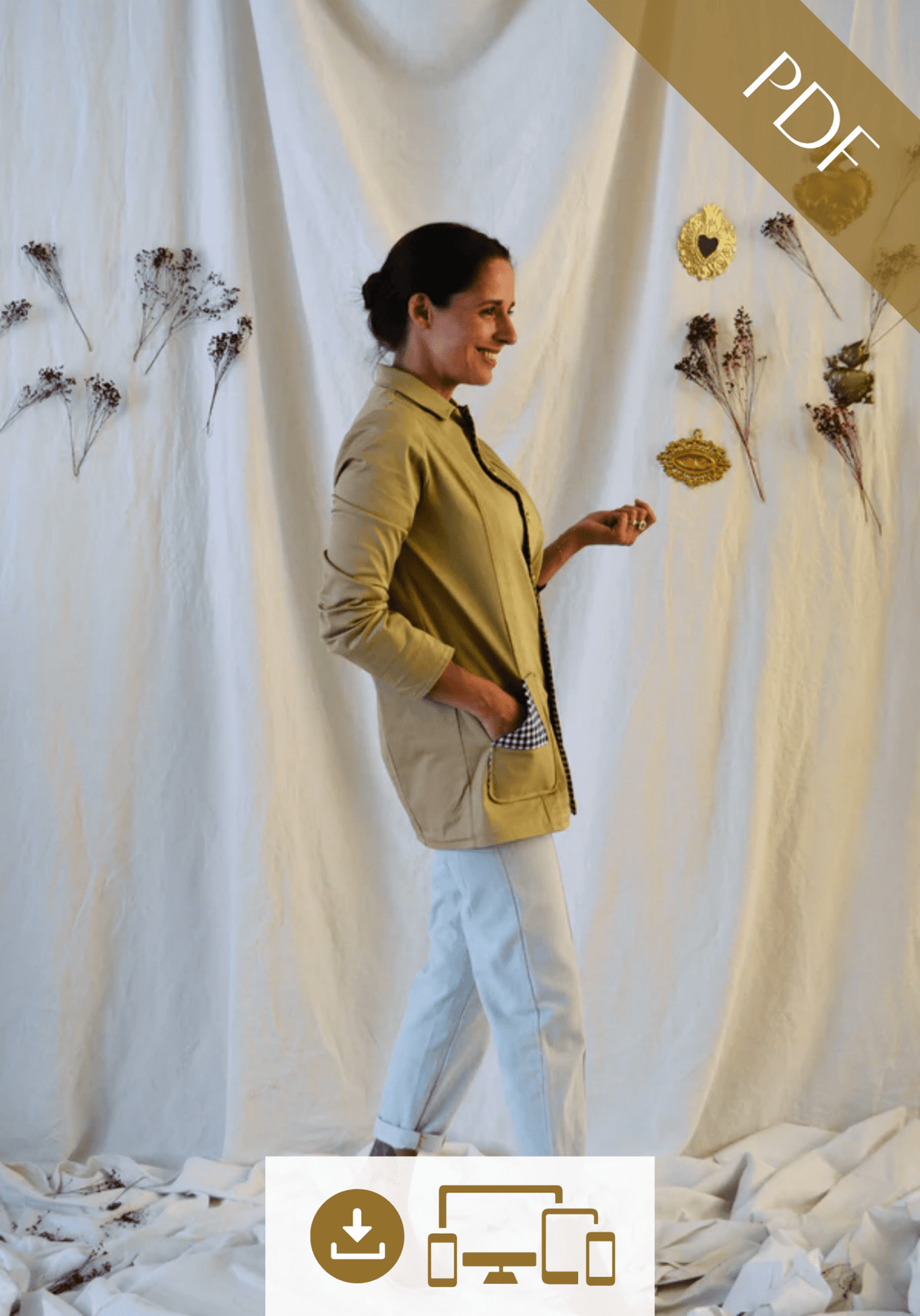 Patron couture veste Criollo / PDF (A4, A3, A0, US Letter) - Cadres, Calques par Taille, Vidéoprojection - Maison Fauve