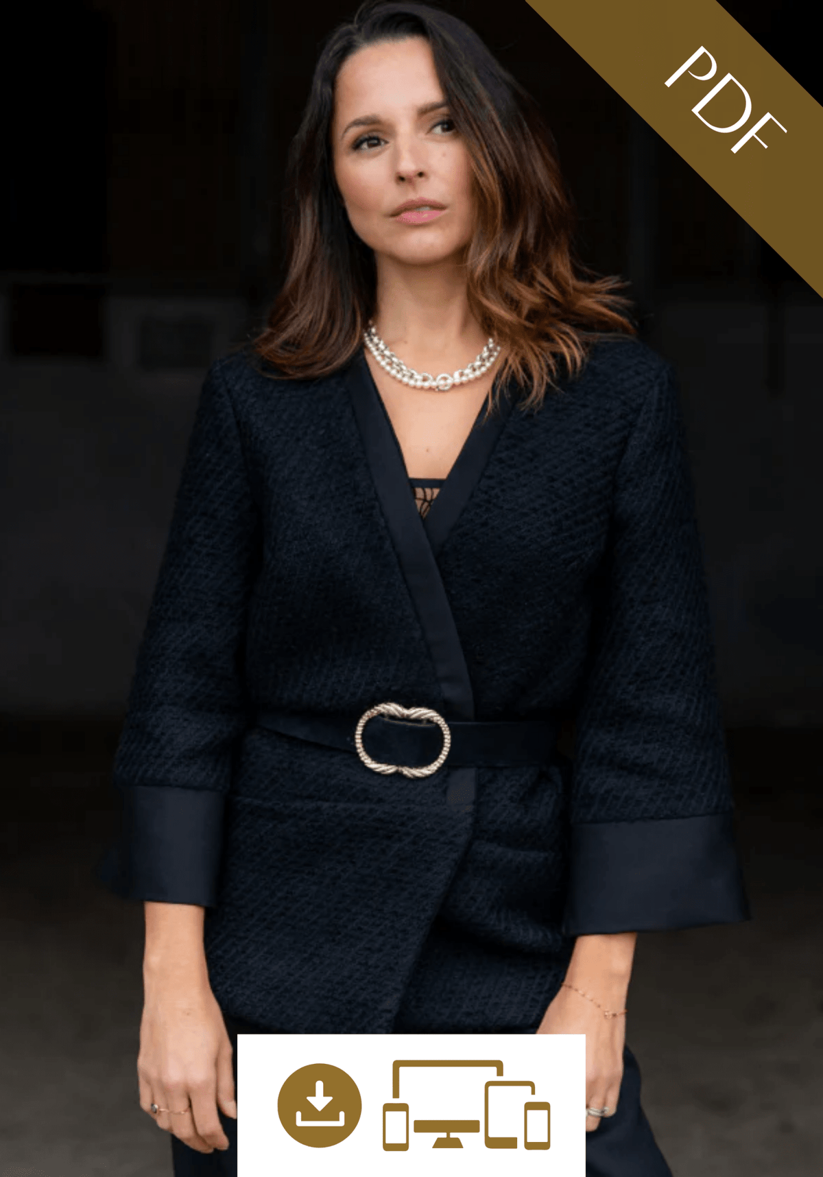 Patron couture veste Sable / PDF (A4, A3, A0, US Letter) – Tailles 34 à 56 – Cadres, Calques par Taille, Vidéoprojection - Maison Fauve