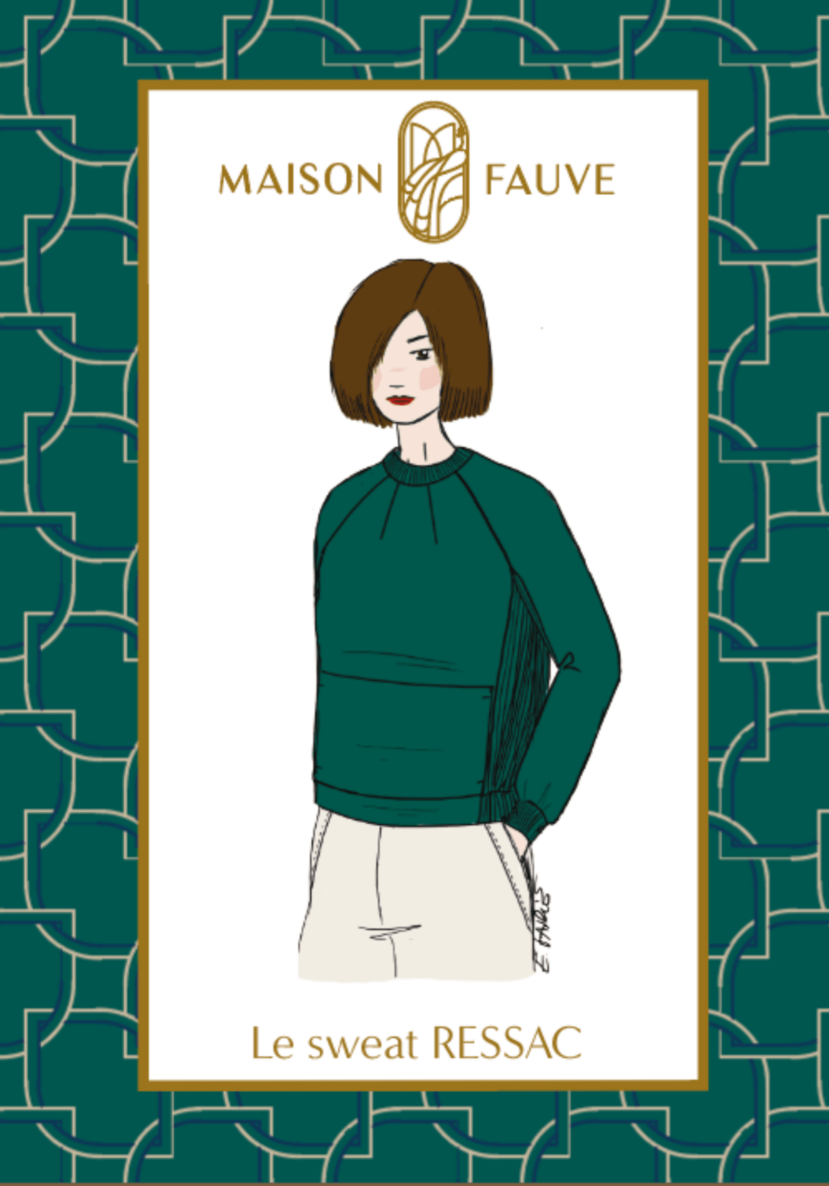 Patron sweat Ressac / Patron pochette - Maison Fauve