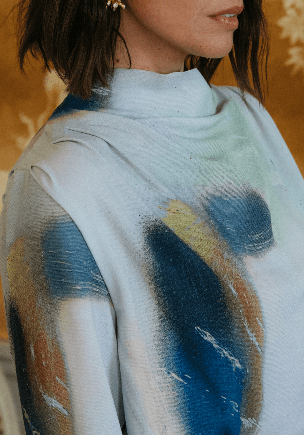 Tissu crêpe de viscose imprimée Graffiti - Maison Fauve