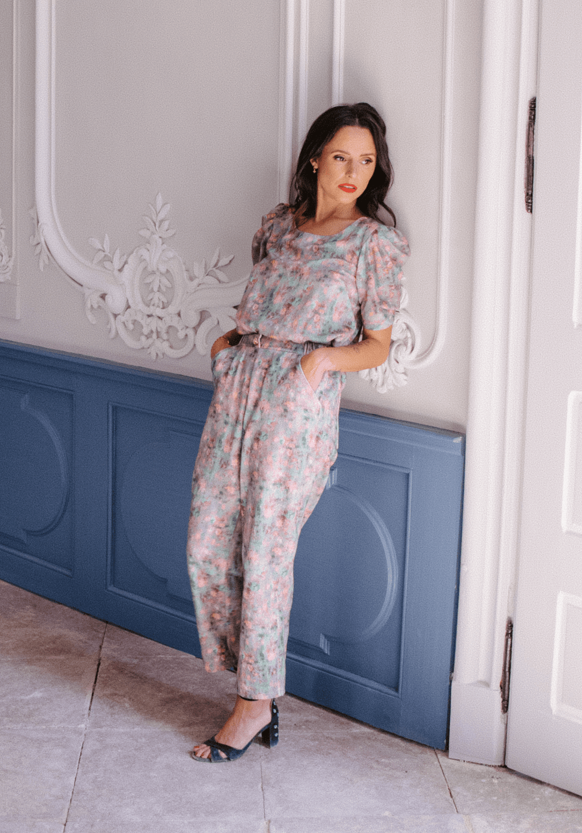Tissu gabardine de coton imprimée Ghost Flower - Plusieurs coloris - Maison Fauve