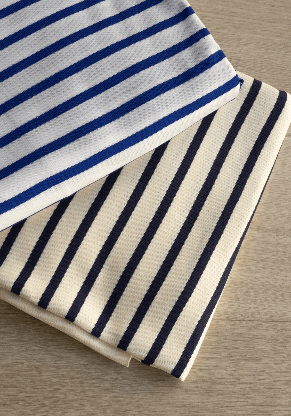 Tissu jersey marinière à rayures - 2 couleurs - Vendu au panneau - Maison Fauve