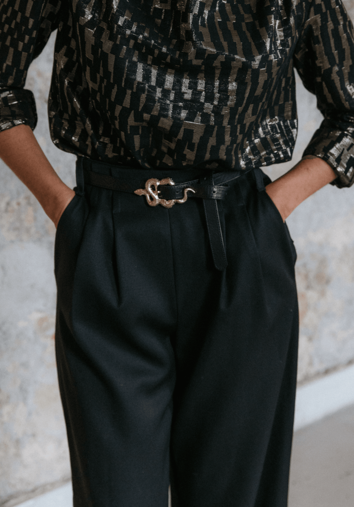 Tissu lainage tailleur 100% laine Noir - Maison Fauve