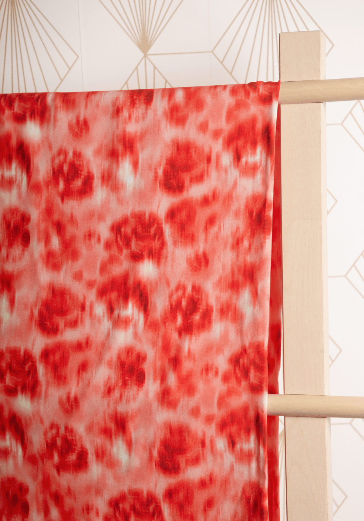Tissu popeline de viscose imprimée Abstract Rose - Plusieurs coloris - Maison Fauve