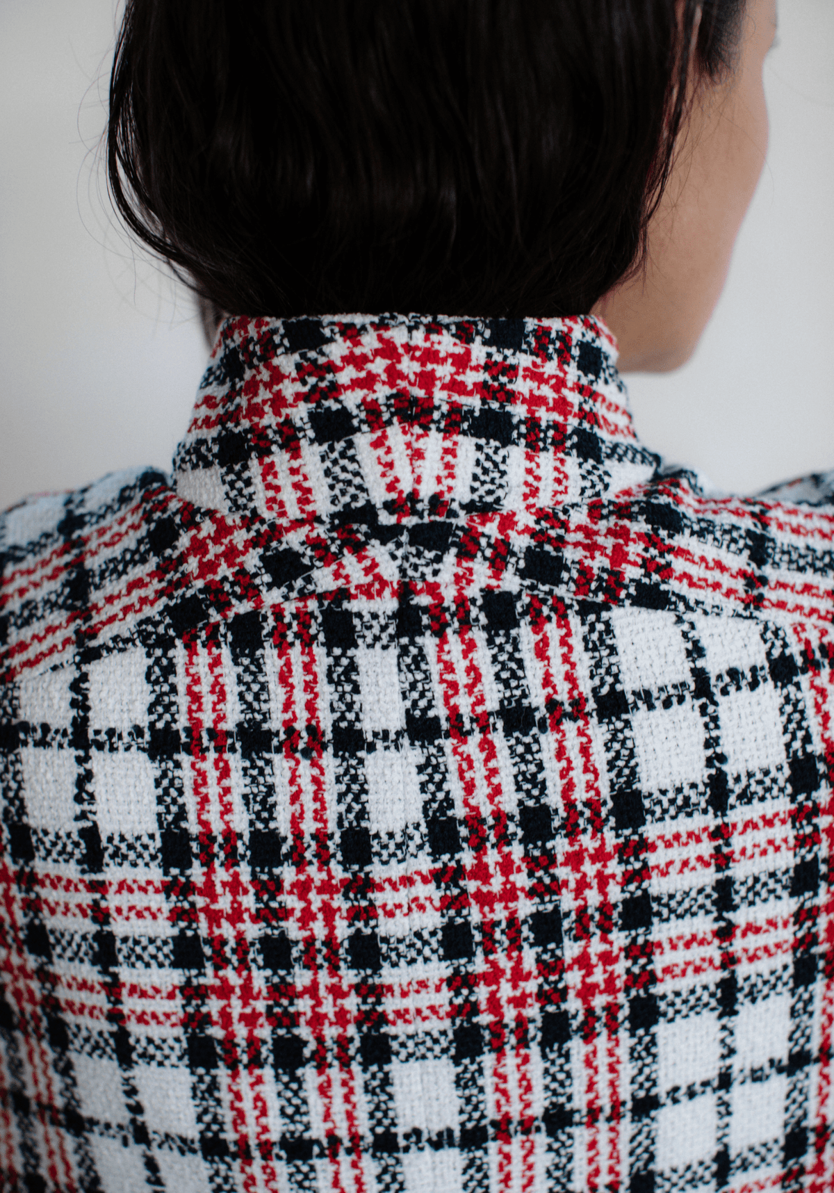Tissu Tweed Bouclé Tartan - Laine & Coton - Maison Fauve