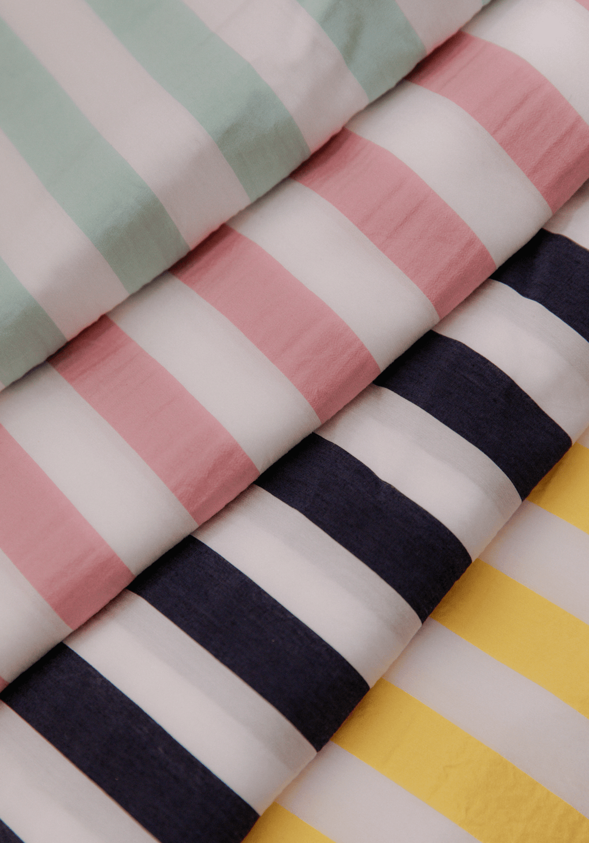 Tissu voile poly viscose à rayures Berlingot - Plusieurs couleurs - Maison Fauve
