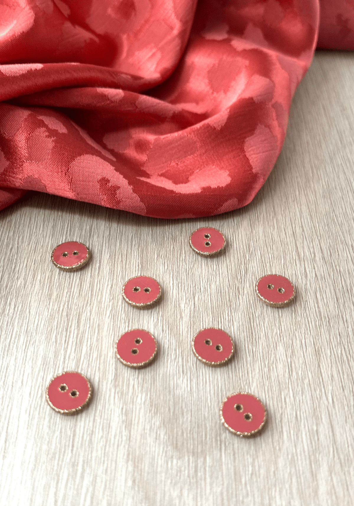 Bouton à paillettes dorées 12 mm - Plusieurs couleurs - Maison Fauve