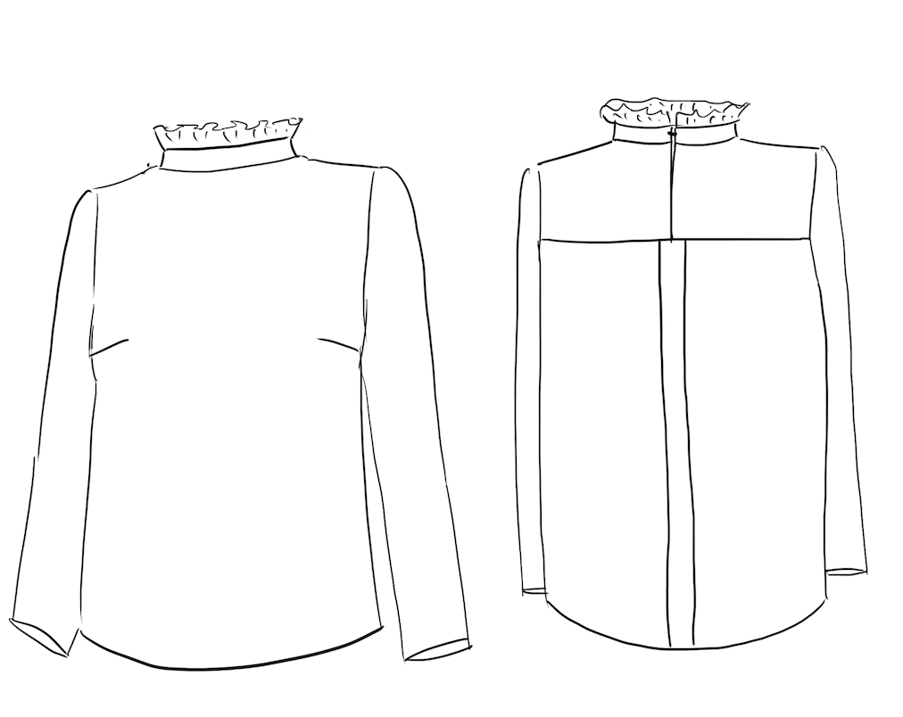 Patron couture blouse Dahlia / PDF (A4, A3, A0, US Letter) - Cadres, Calques par Taille, Vidéoprojection - Maison Fauve