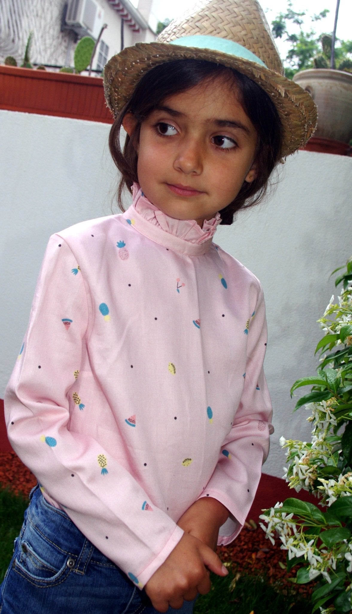 Patron couture blouse fille Miss Dahlia / PDF (A4, A3, A0, US Letter) - Cadres, Calques par Taille, Vidéoprojection - Maison Fauve