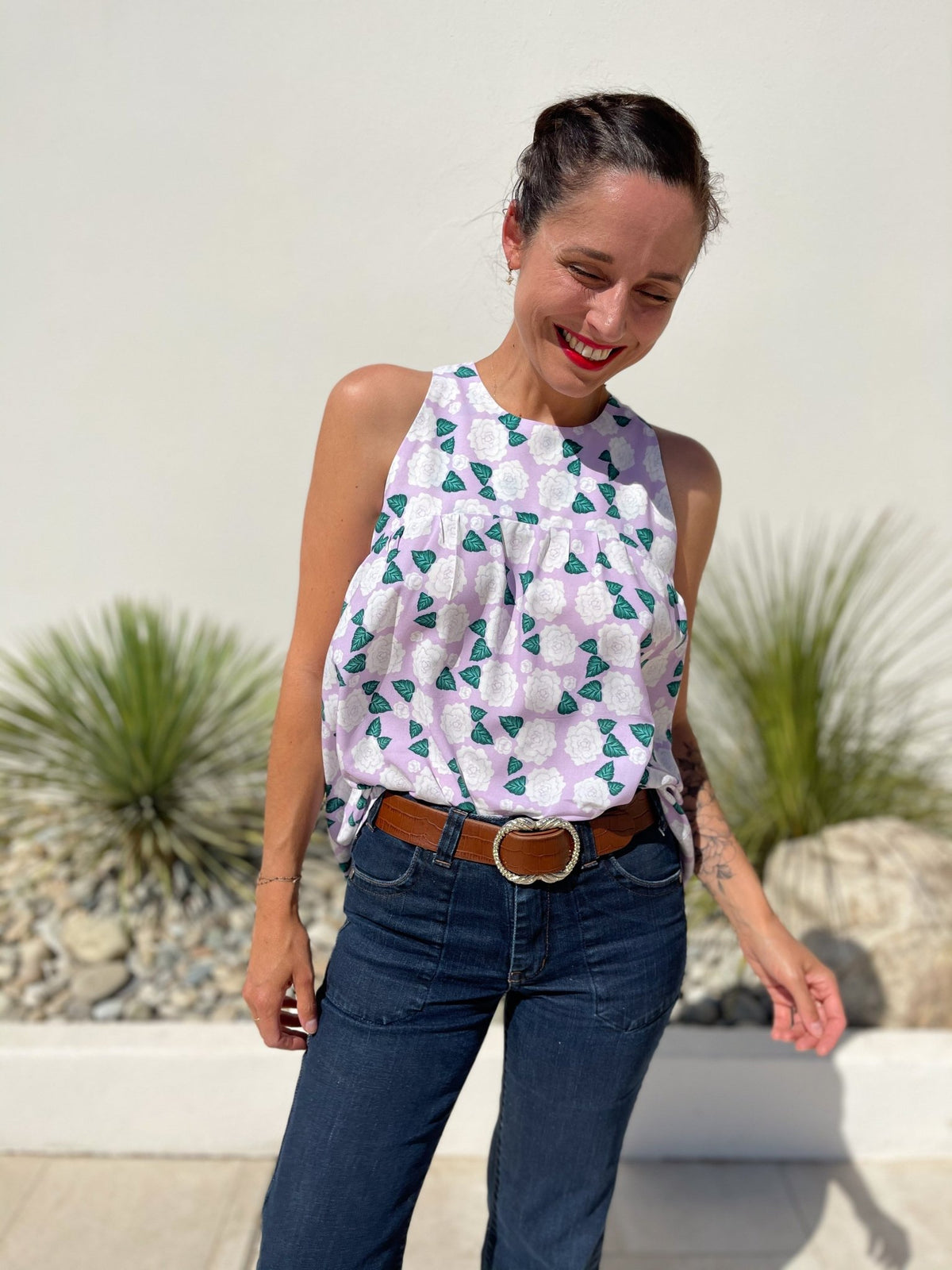 Patron couture blouse, top Panama / PDF (A4, A3, A0, US Letter) - Cadres, Calques par Taille, Vidéoprojection - Maison Fauve