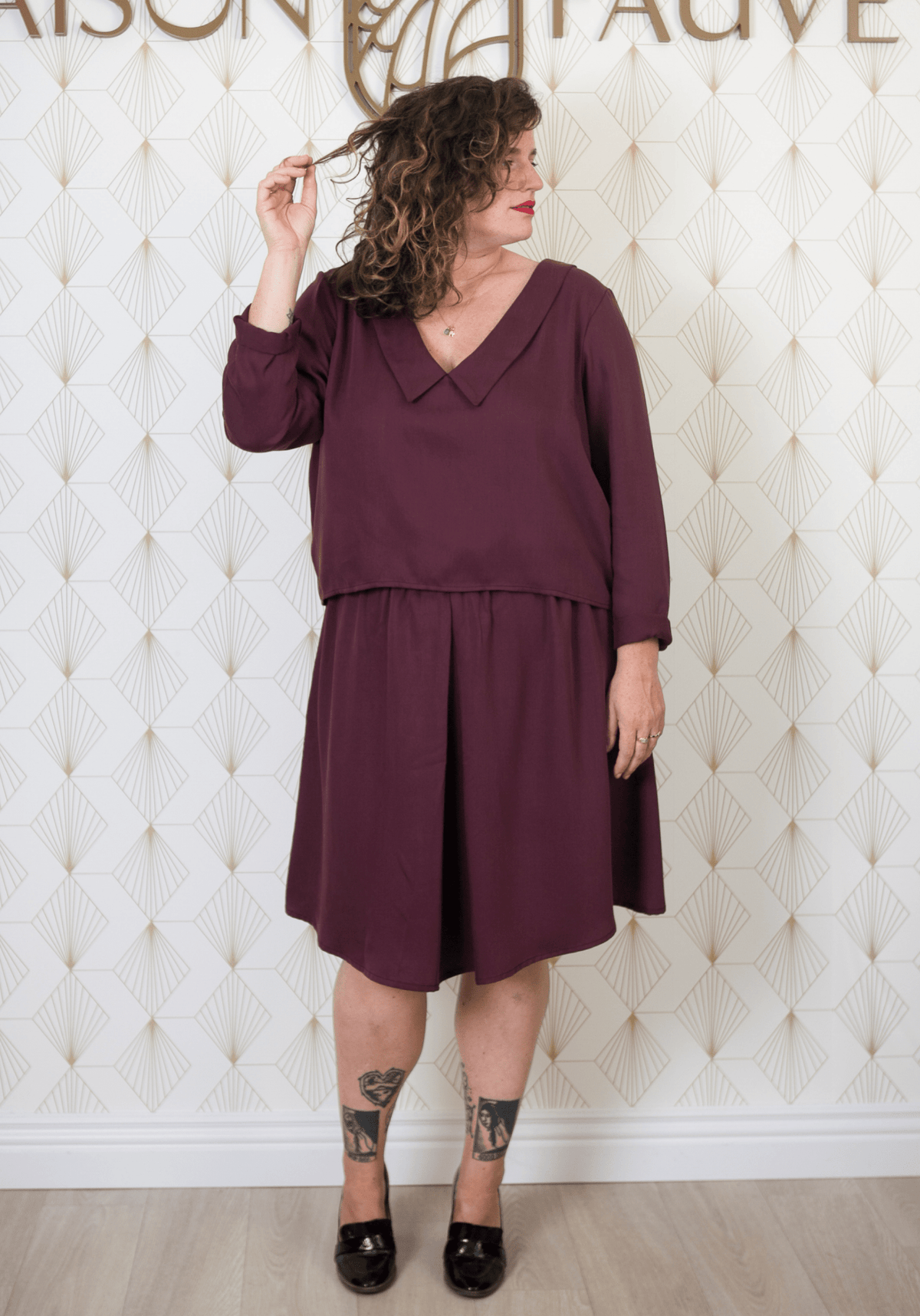 Patron couture combinaison, robe Faye / PDF (A4, A3, A0, US Letter) - Cadres, Calques par Taille, Vidéoprojection - Maison Fauve
