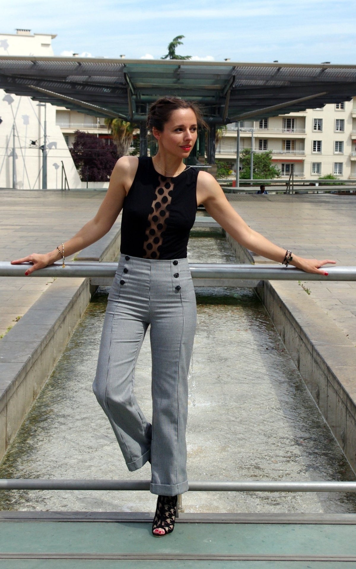 Patron couture pantalon à pont Embrun / PDF (A4, A3, A0, US Letter) - Cadres, Calques par Taille, Vidéoprojection - Maison Fauve