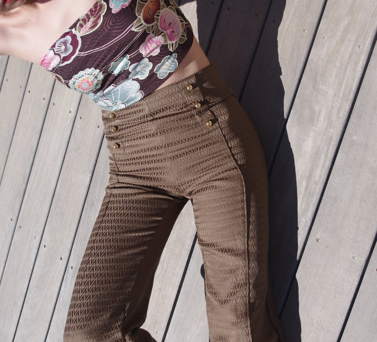 Patron couture pantalon à pont Embrun / PDF (A4, A3, A0, US Letter) - Cadres, Calques par Taille, Vidéoprojection - Maison Fauve