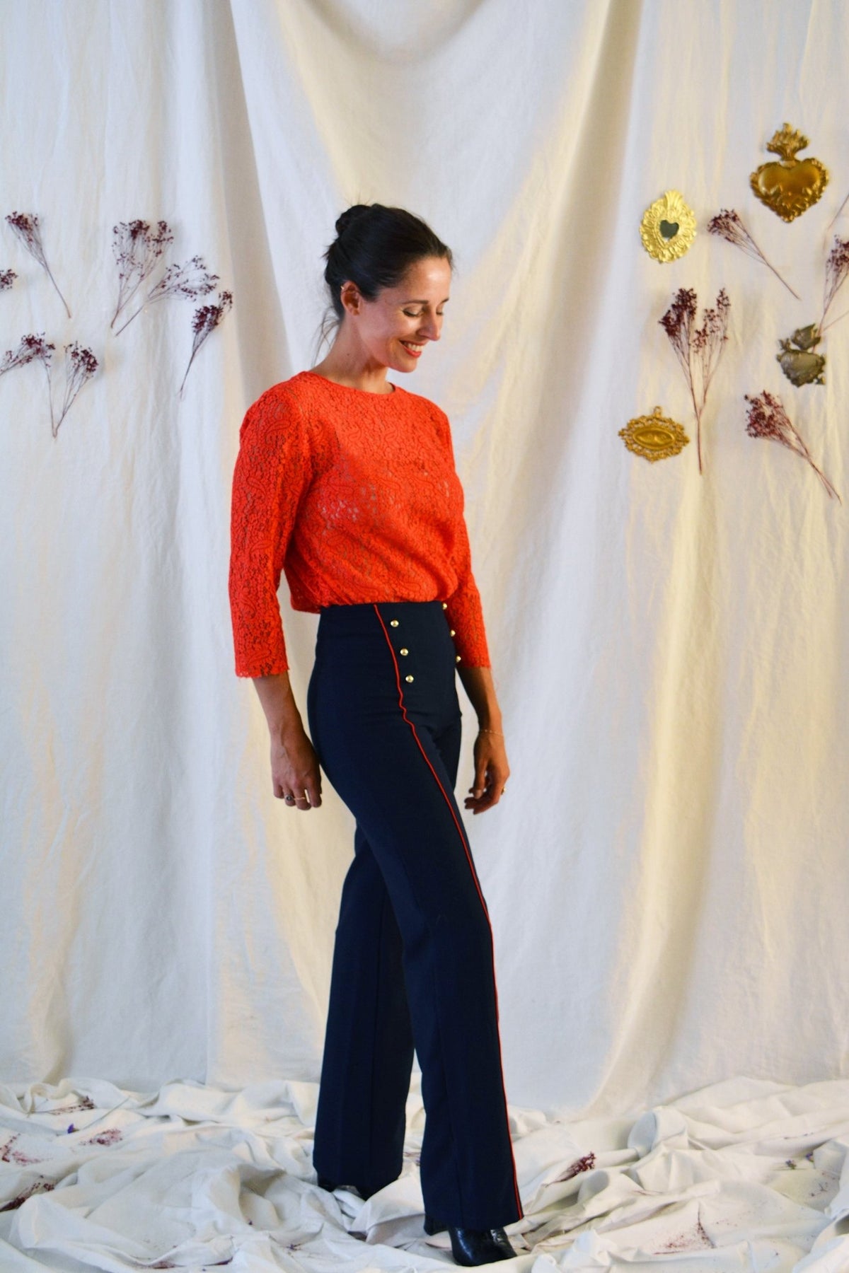 Patron couture pantalon à pont Embrun / PDF (A4, A3, A0, US Letter) - Cadres, Calques par Taille, Vidéoprojection - Maison Fauve