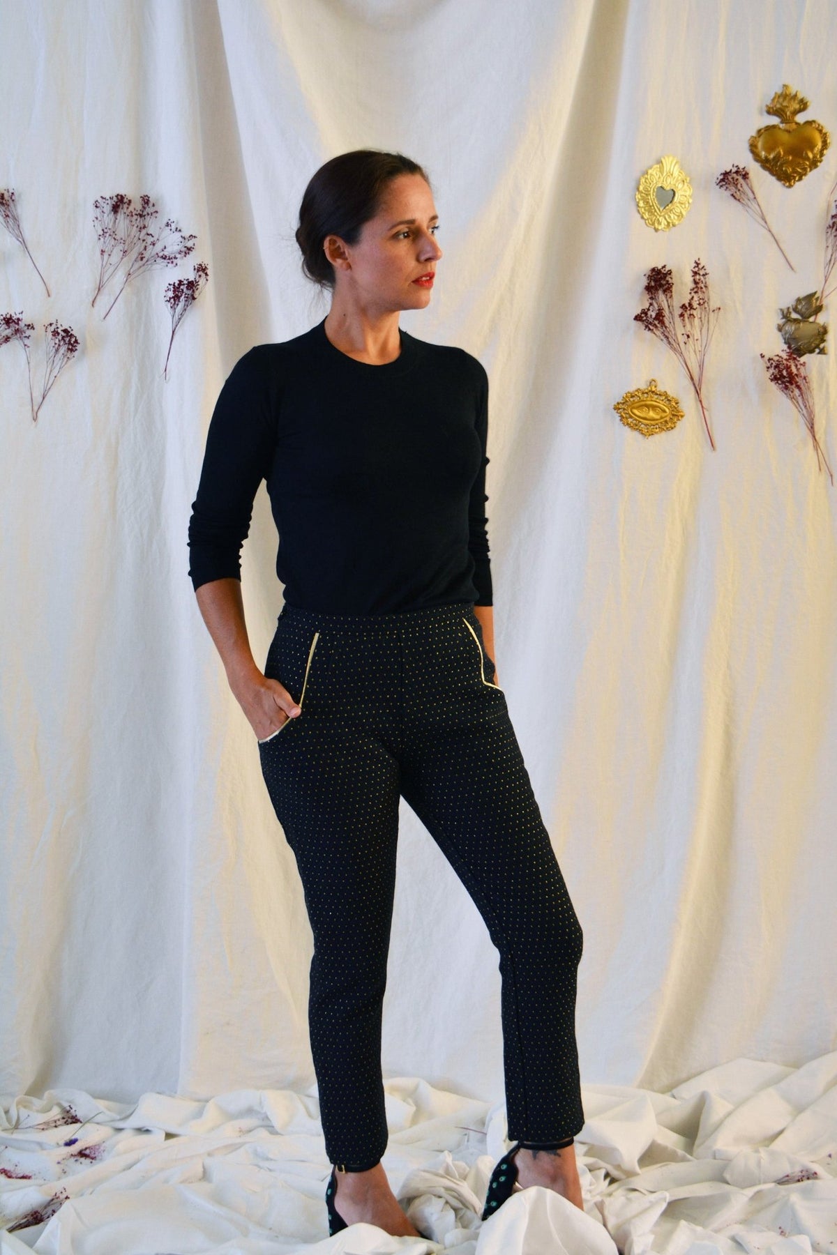 Patron couture pantalon cigarette Loulou / PDF (A4, A3, A0, US Letter) - Cadres, Calques par Taille, Vidéoprojection - Maison Fauve