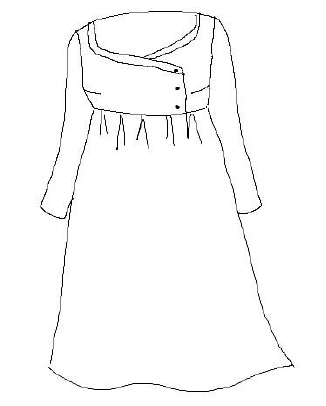 Patron couture robe, blouse encolure carrée Sybil / PDF (A4, A3, A0, US Letter) - Cadres, Calques par Taille, Vidéoprojection - Maison Fauve